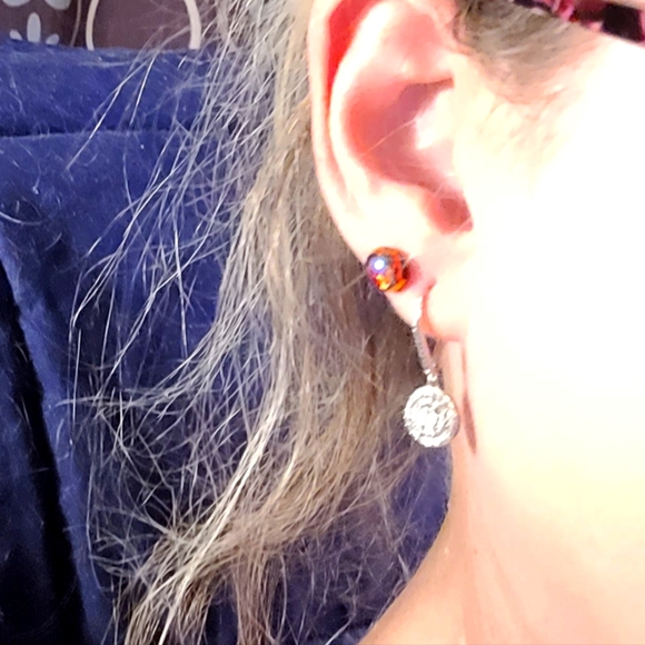 Geniune Diamond leverback earrings   full quarter caret ss NWT - Picture 16 of 17